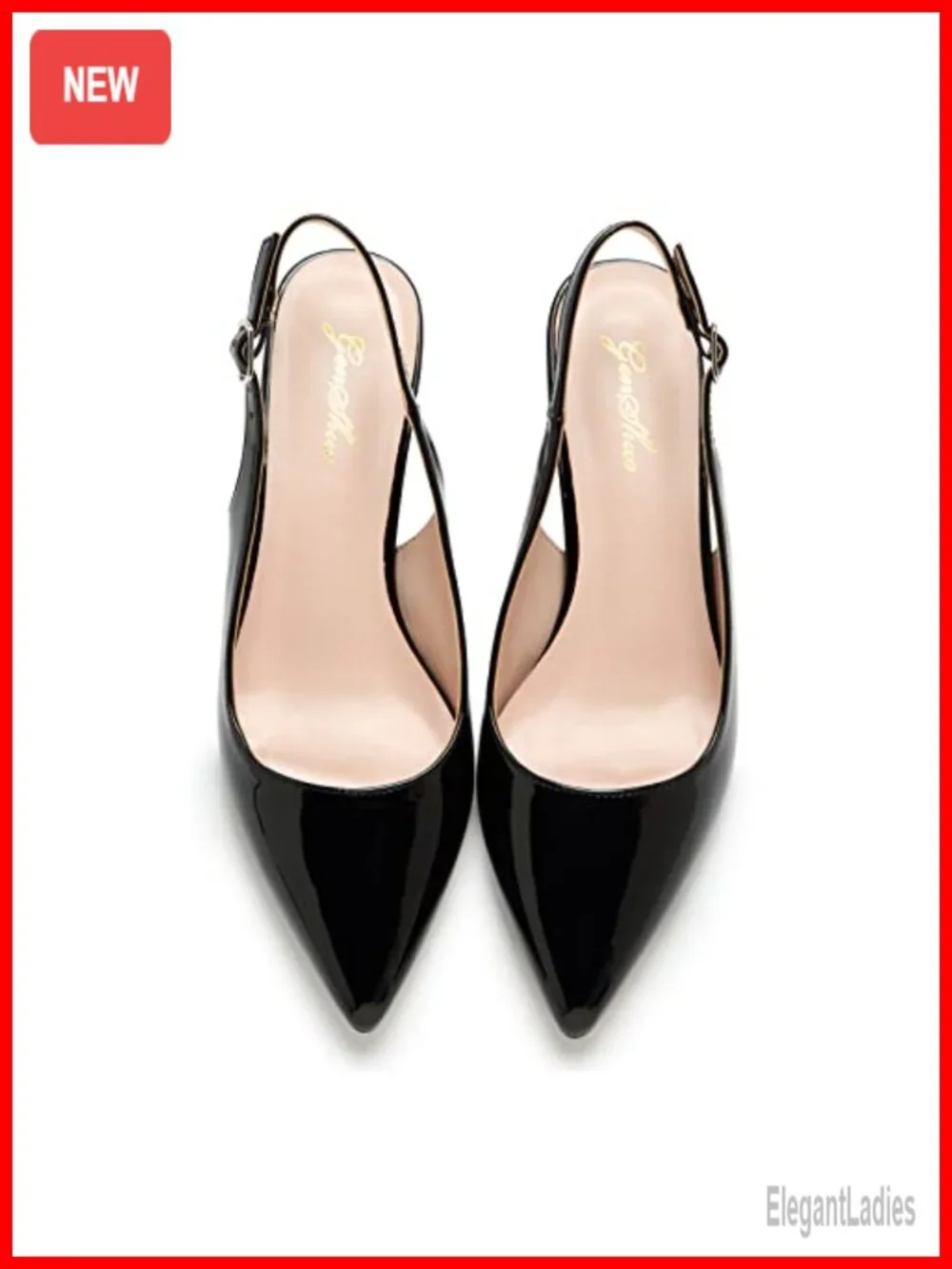 Low Kitten Heels Slingback Dressy Pumps Pointed Closed Toe Ankle Strap Wedding